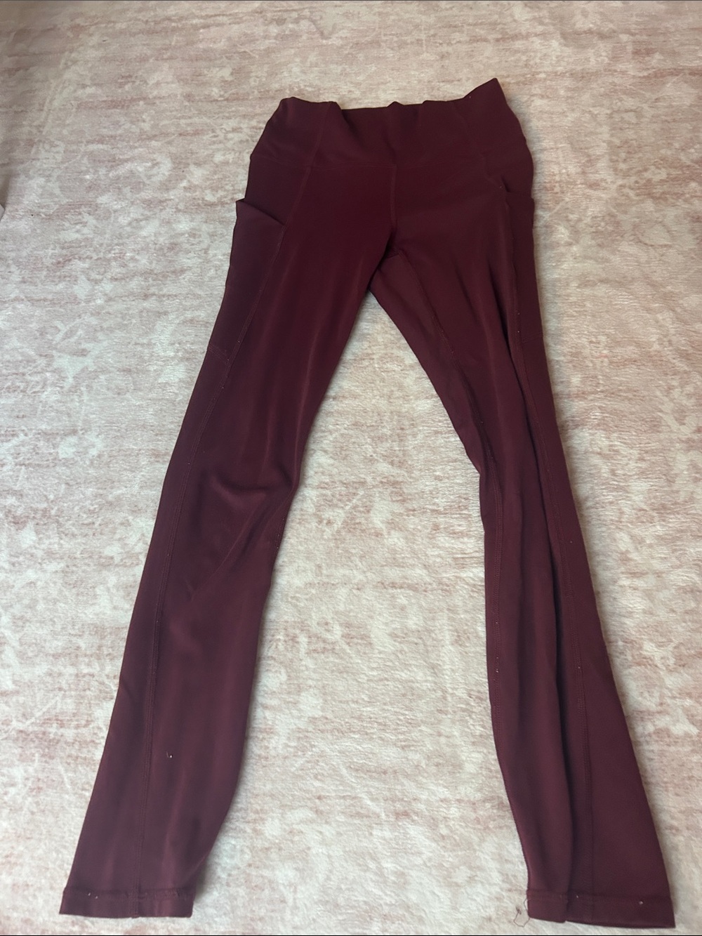 Women's High-Waist Maroon Yoga Pants from Fabletics